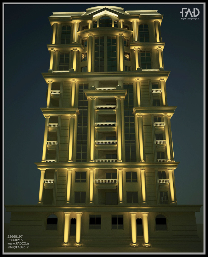 شرکت نورپردازی فاد - برج باغ جَم